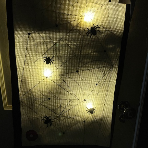 COPY - Rachel Zoe two table runners one lights up with spiders the other black … - Picture 8 of 8